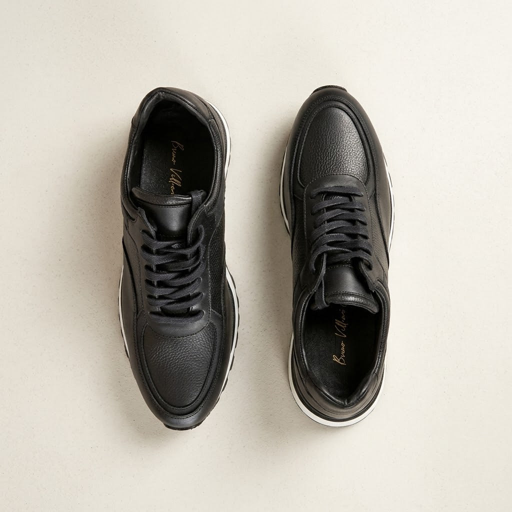 Sneakers negros de piel mod 306