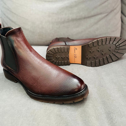 Bota Chelsea Flotter ahumada corte de piel color cogñac modelo 400