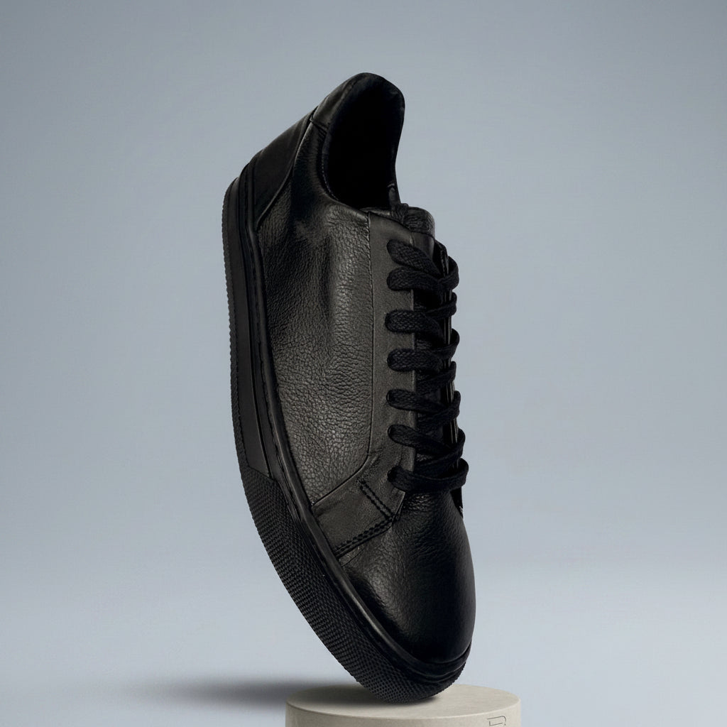 Sneakers AB all black corte piel Mod 2028