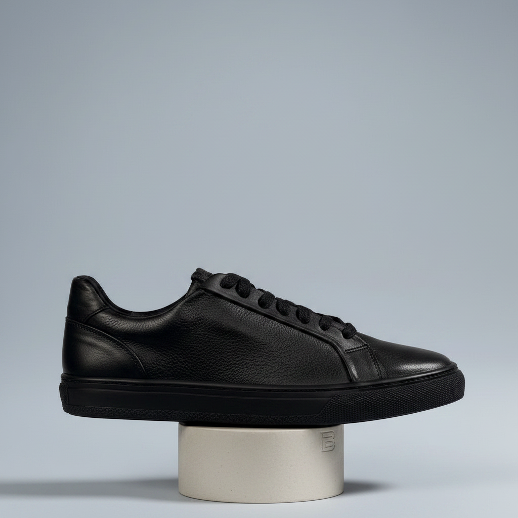 Sneakers AB all black corte piel Mod 2028