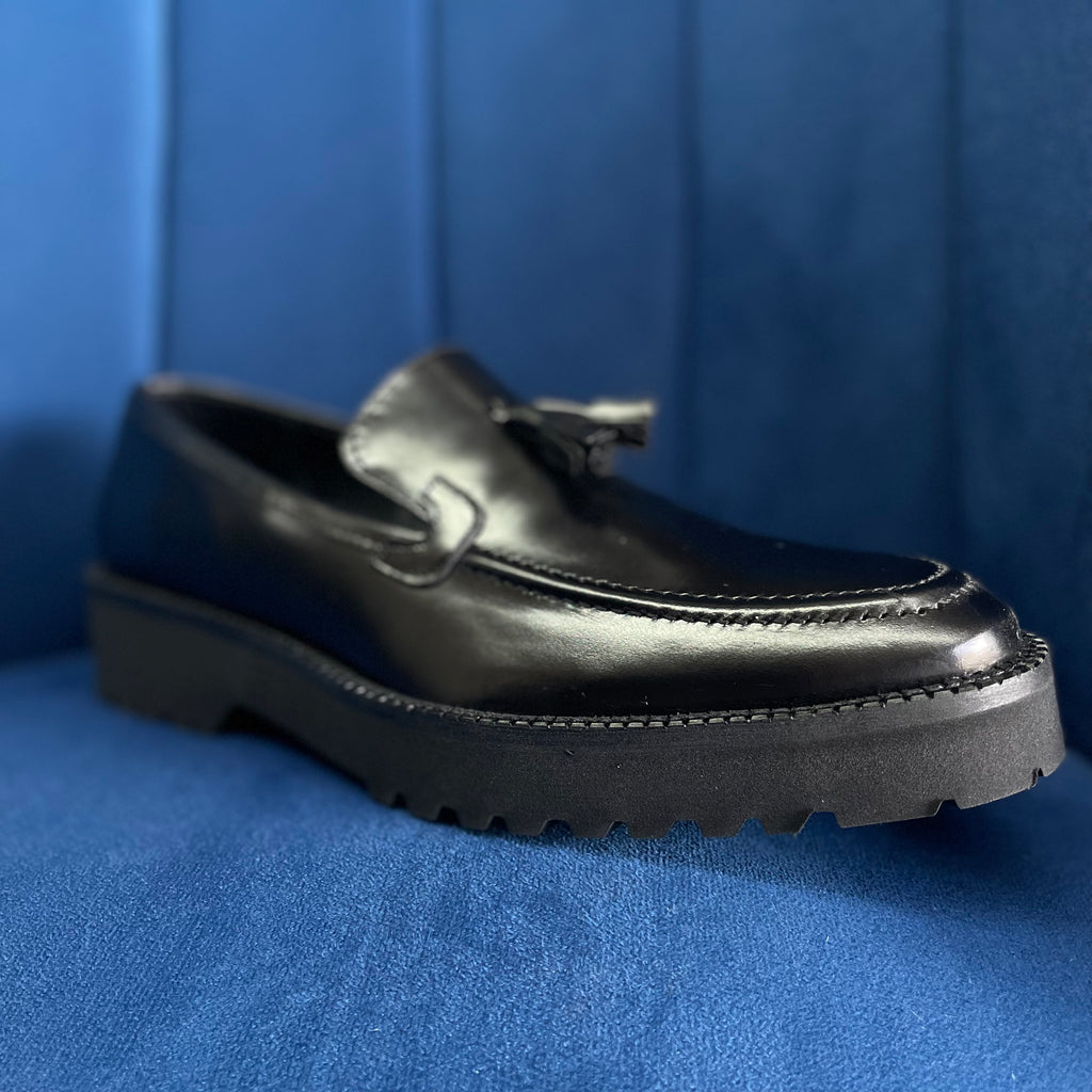 Loafer Black diamond plataforma corte piel y suela ultra Mod 7018