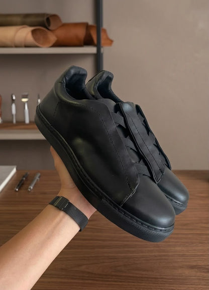 Sneakers Negros de Piel - Modelo 4101