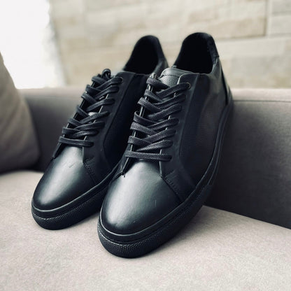 Sneakers AB all black corte piel Mod 2028