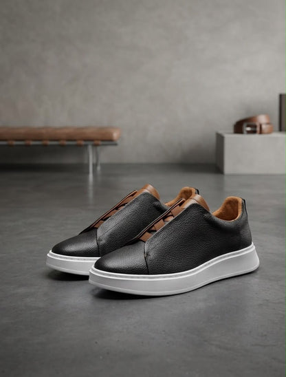 Sneakers Z black & brown piel Mod 1009SA