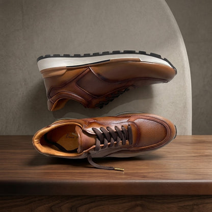 Sneakers color miel de piel mod 306