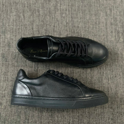 Sneakers AB all black corte piel Mod 2028