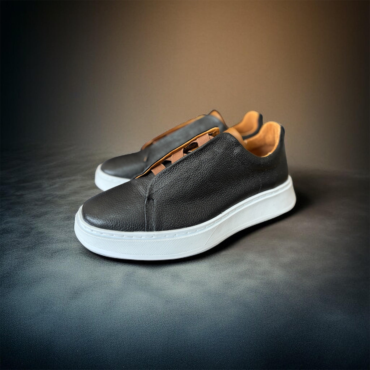 Sneakers Z black & brown piel Mod 1009SA