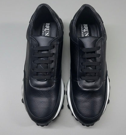 Sneakers con piel de venado y res + suela ultraligera de Eva Mod 20K