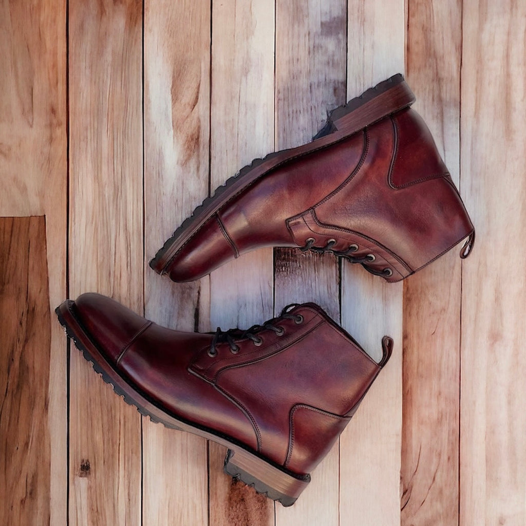 Harry Burgundy Vintage Goodyear Welt Modelo Harry