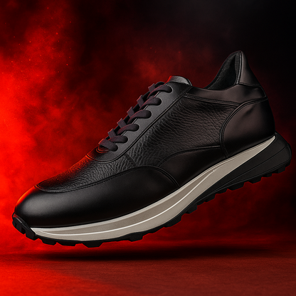 Sneakers wolf black corte y forro de piel Mod 1212