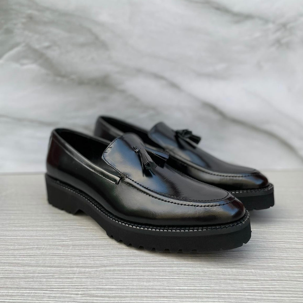 Loafer Black diamond plataforma corte piel y suela ultra Mod 7018