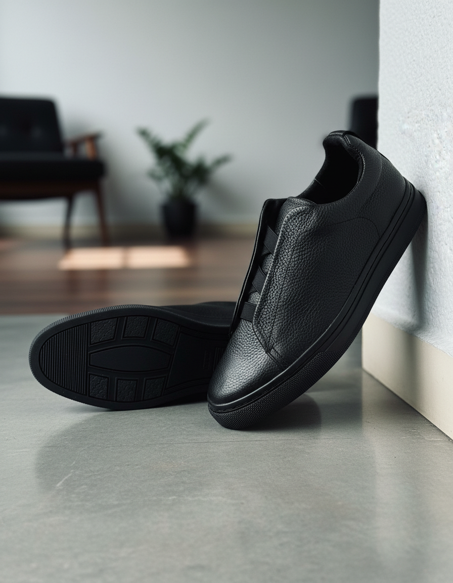Imagen lifestyle de tenis negros
