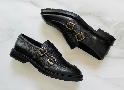 Zapato Monk strap en piel Flotter negra