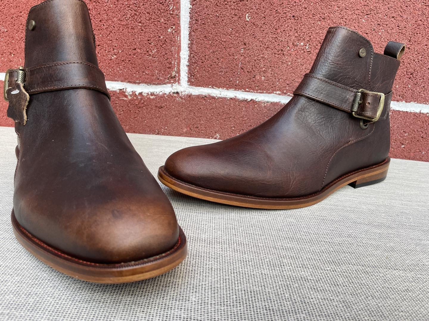 Bota Old Grasso Testa corte piel y  suela de cuero grabada calidad premium  Mod 213