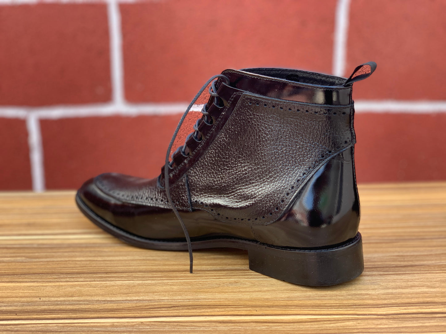 Black Diamond Bota corte piel y suela de cuero Negra Mod 3000