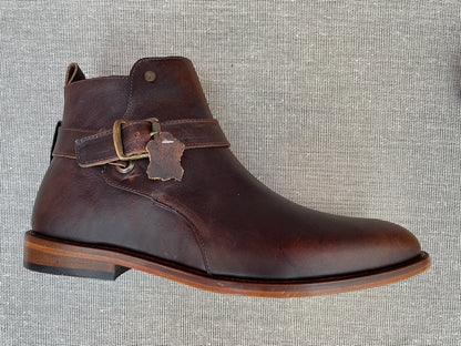 Bota Old Grasso Testa corte piel y  suela de cuero grabada calidad premium  Mod 213