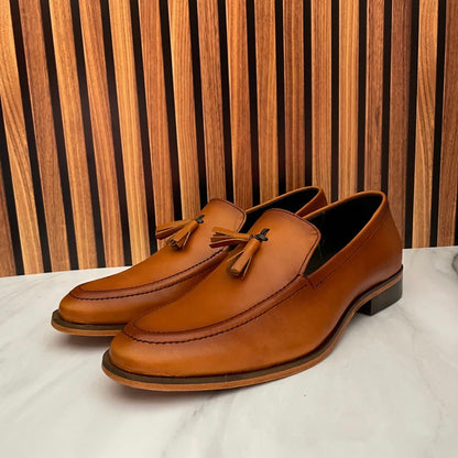 Loafer honey wax brush piel y suela de cuero Mod 7018