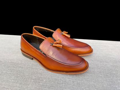 Loafer honey wax brush piel y suela de cuero Mod 7018