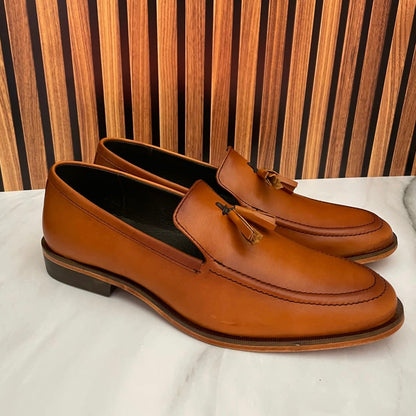 Loafer honey wax brush piel y suela de cuero Mod 7018
