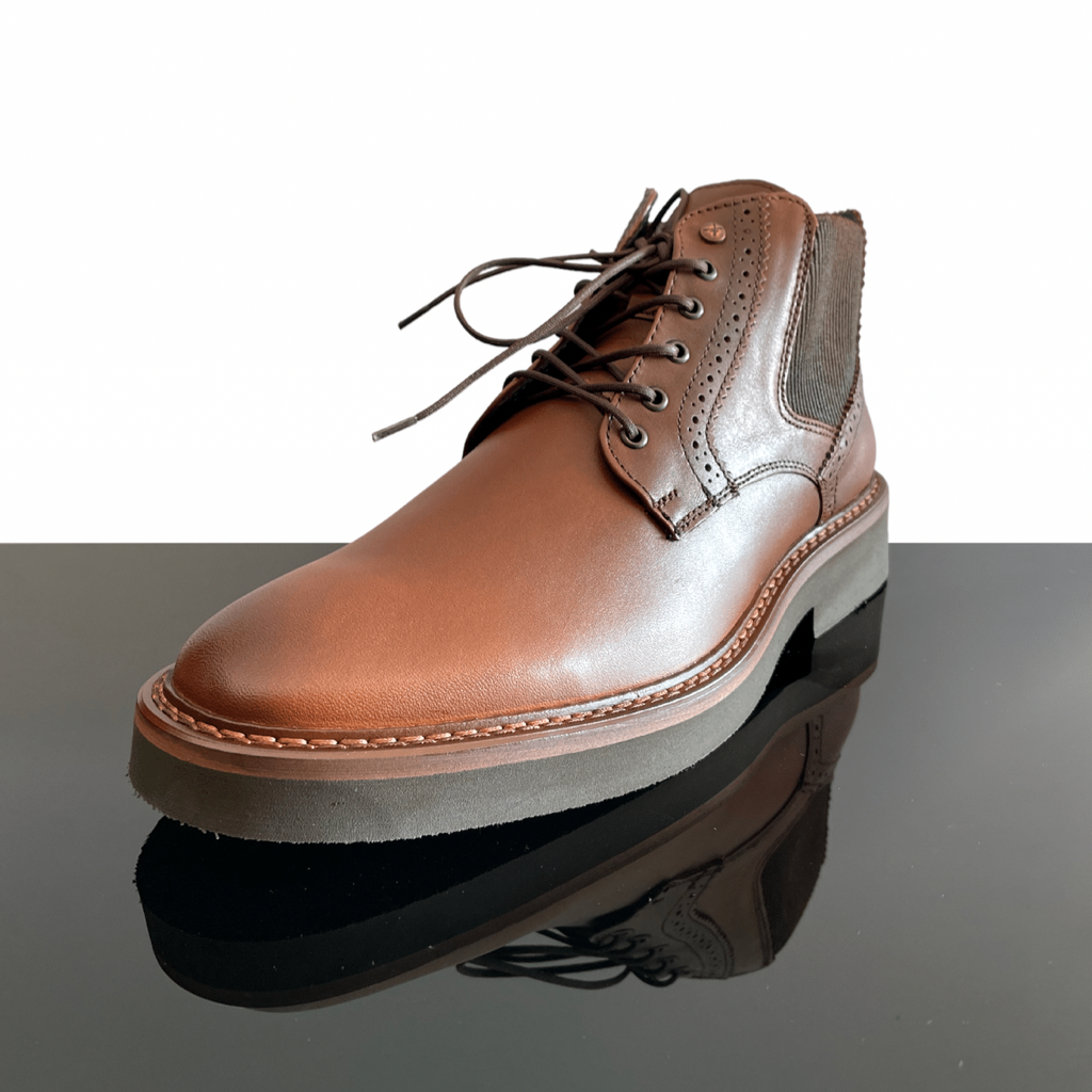 Botas casual para caballero corte piel color café mod 5612