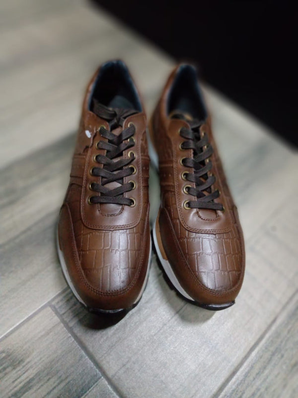 Zapato casual corte piel calidad premium Café Mod 6304